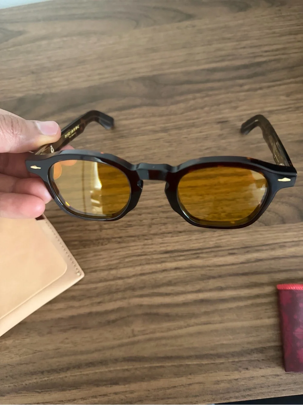 Men's Brown Tortoiseshell Sunglasses with Amber Lenses 1:1 R*E*P mint condition